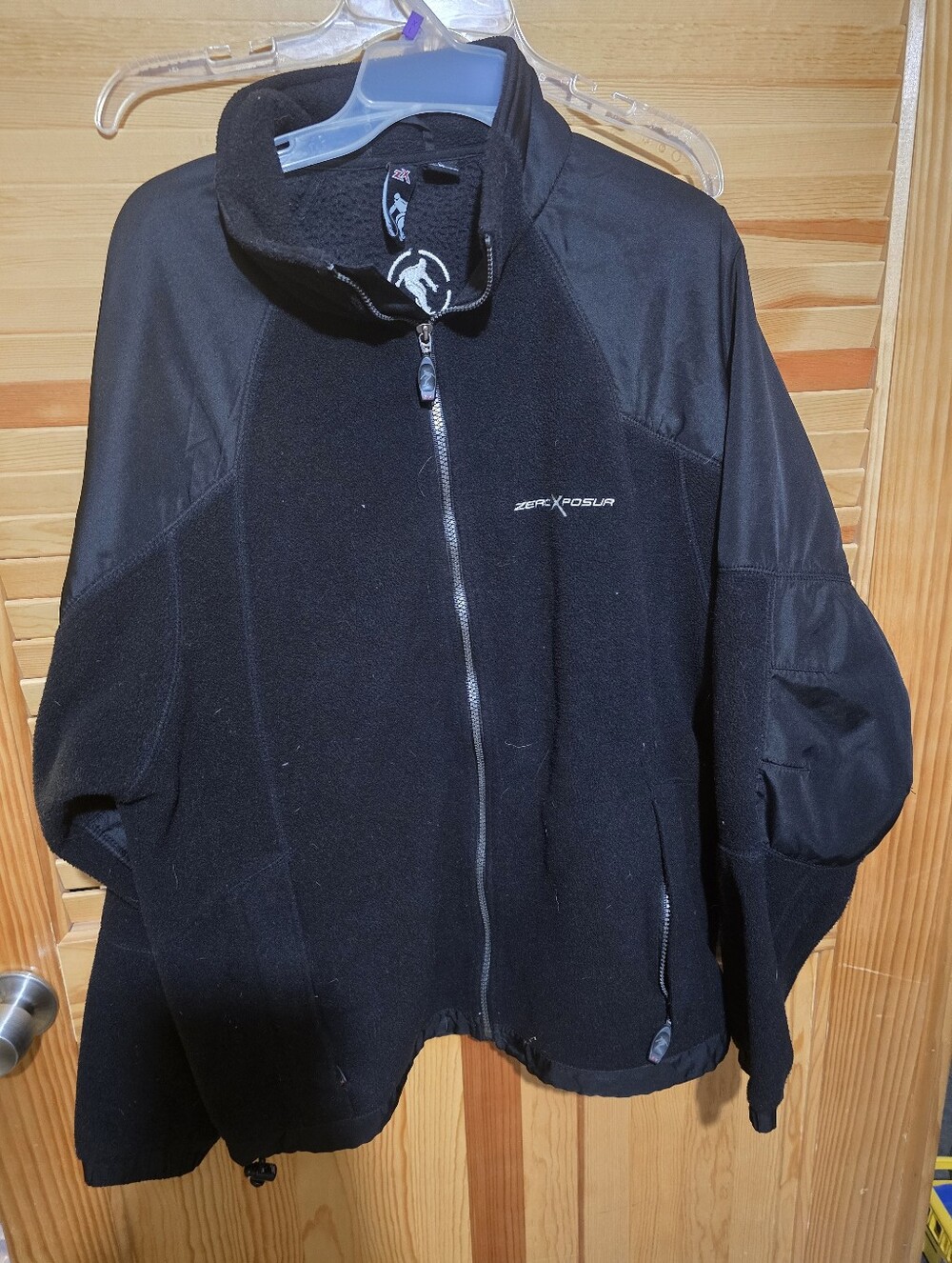 ZeroXposur Black Full-Zip Fleece Jacket with Shoulder Panels